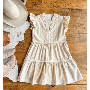 Cream Striped Dress NWT